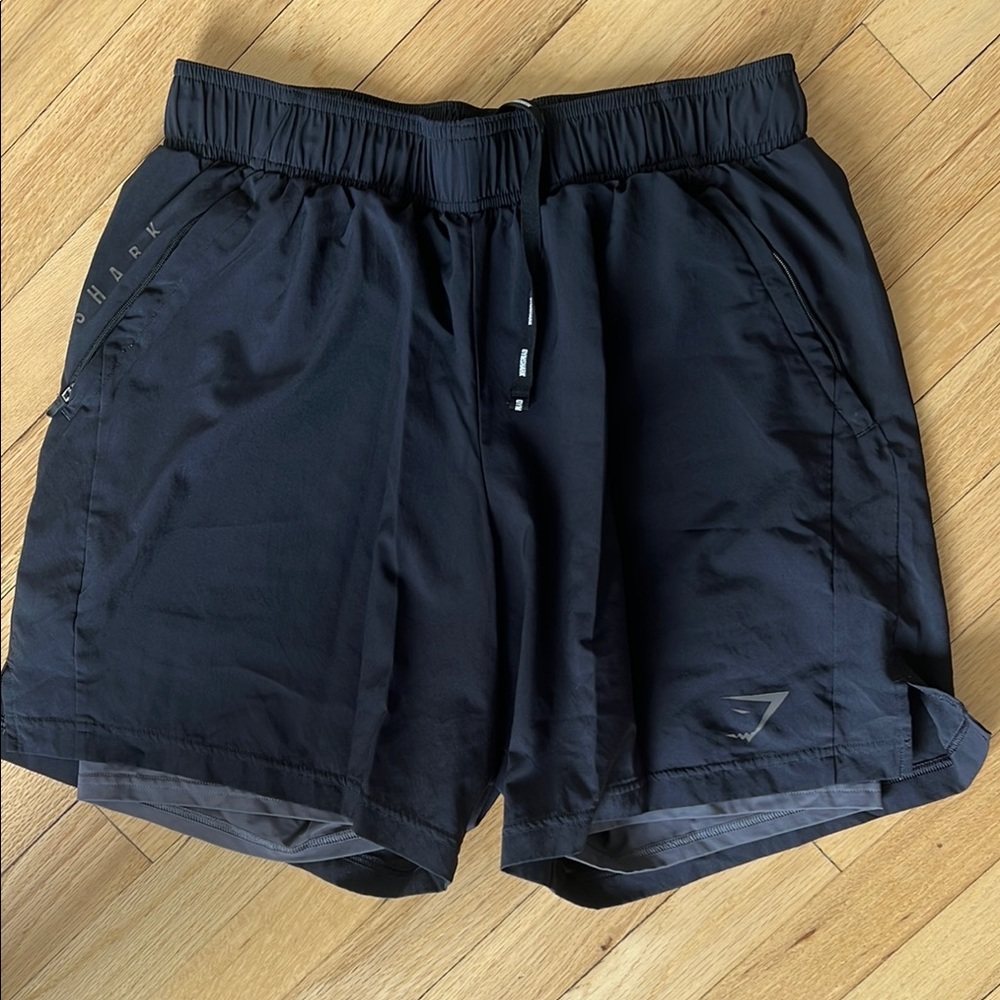 Gymshark Black Athletic Shorts Lightweight Quick-Drying